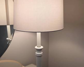 White Candlestick Table Lamp second image