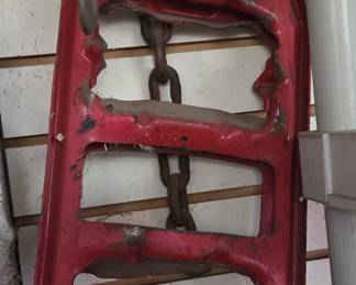 Vintage Red Fire Truck Ladder Section