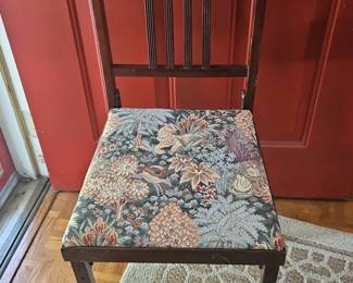 Vintage Folding Chairs with Tapestry Seat, set of