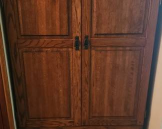 Mission Style Oak Armoire