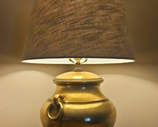 Brass Urn Table Lamp with Ring Handles