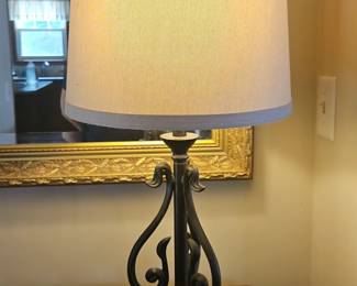 Wrought Iron Scroll Table Lamp