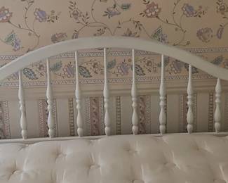 White Spindle Headboard