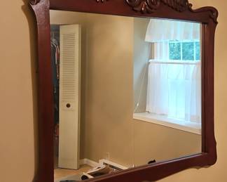 Chippendale Style Carved Mahogany Wall Mirror