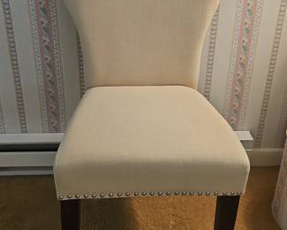 Upholstered Parsons Chair with Nailhead Trim