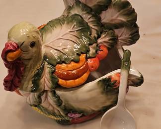 Ceramic Turkey Tureen with Ladle