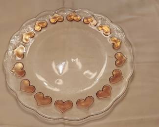 Glass Heart Candy Dish