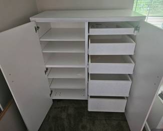 White TwoDoor Storage Cabinet second image