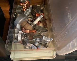 An V assortment of vintage cookie cutters