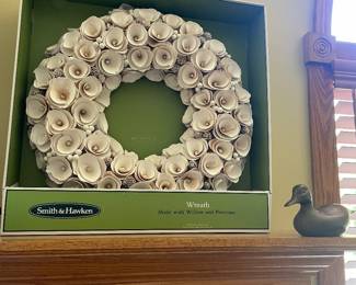Willow and pinecone wreath decor