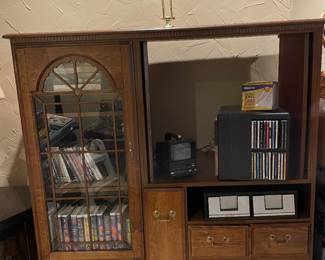 Traditional wood entertainment center