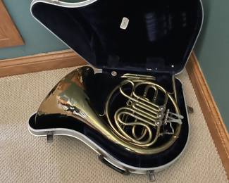 vintage 1967 C.G. Conn Single French Horn in F (student model), built in the United States.
