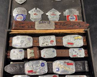 Hookfast 1950s buckle and badge salesman sample kit