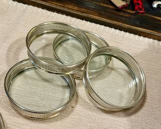 Silverplate coasters 