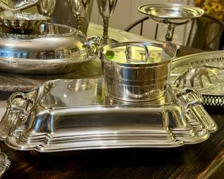 Silverplate serving pieces