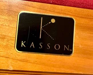 Kasson pool table with red felt
