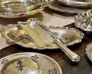 Silverplate serving pieces