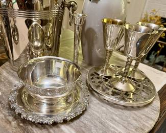 Silverplate serving pieces