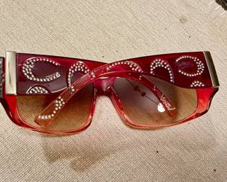 Vtg. Red sunglasses, made in Italy