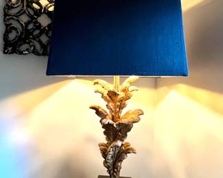 Beautiful gold leaf lamp. Originally over $1000.