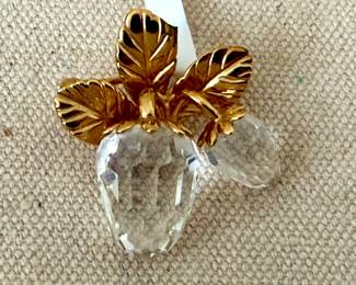 Swarovski Strawberry pin