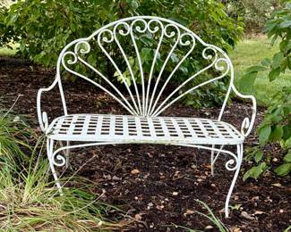 Wrought iron bench 