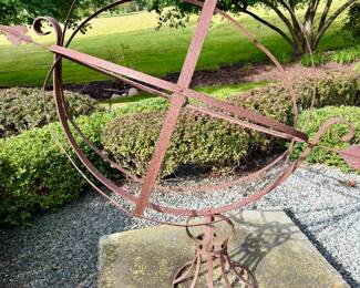 Wrought iron obelisk - approx 5’ tall 