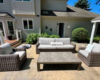  4 pc.  outdoor rattan patio furniture