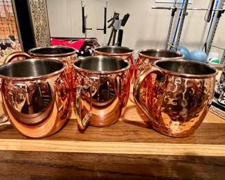 Copper Moscow Mule mugs