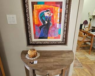 Fine art, wall art, small table