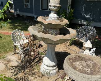 outdoor fountains and birdbaths