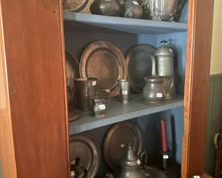 pewter and cupboards