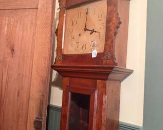 two grandfather clocks