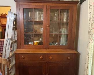 Cupboards and salt glazed cobalt crocks