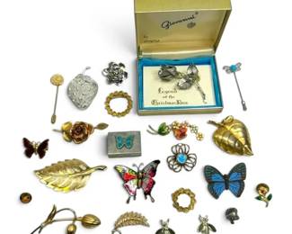 Floral, Butterfly, More Brooches
