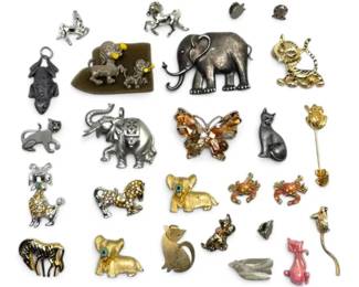 Cats, Dogs, Frogs, More Animal Brooches