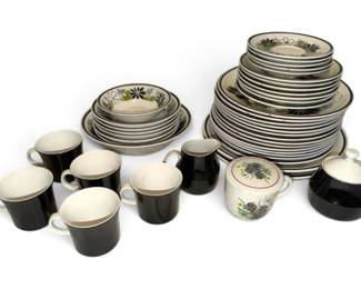 1970s Mikasa Leilani CeraStone Floral Plates, Bowls, Mugs, More