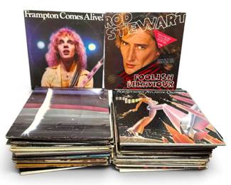 Mystery Vinyl Records Signed Peter Frampton, Rod Stewart, Eric Clapton, More