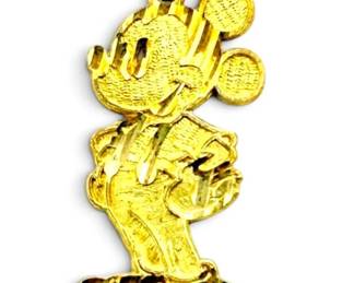 10k Gold Mickey Mouse Pendant 1.23g