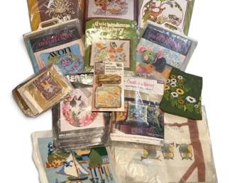 Vintage Crewel Embroidery Needlecraft Kits