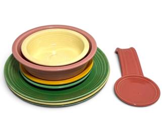 Fiestaware Ceramic Plates, Bowls, Spoon Rest