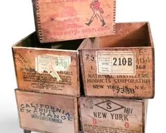 Vintage Wooden Advertising Crates