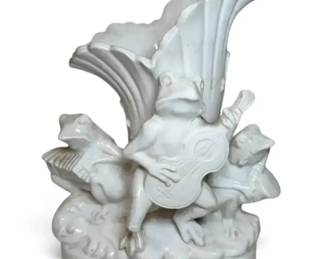 Ceramic Frog Band Cornucopia Vase