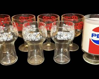 Vintage Pepsi Cola Drinking Glasses