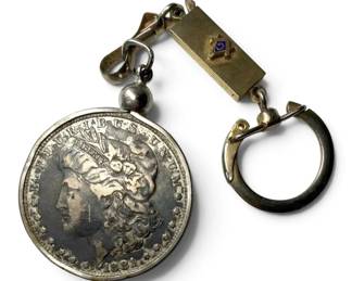 1881 Morgan Silver Dollar Keychain