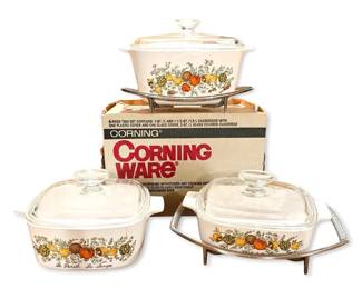 Corningware Spice of Life Casserole Dish Set w Original Box