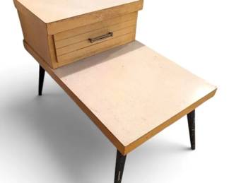 MCM Blonde Wooden Side Table