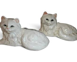 Vintage Ceramic Persian Cat Planters
