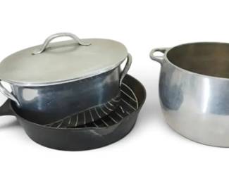 Wagner Ware Convex Pot 792, Deep Oval Casserole, Cast Iron Skillet