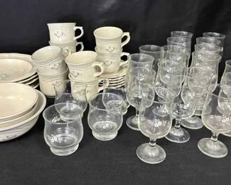 15CT169RVintage Pfaltzgraff Heirloom Dishes Glassware